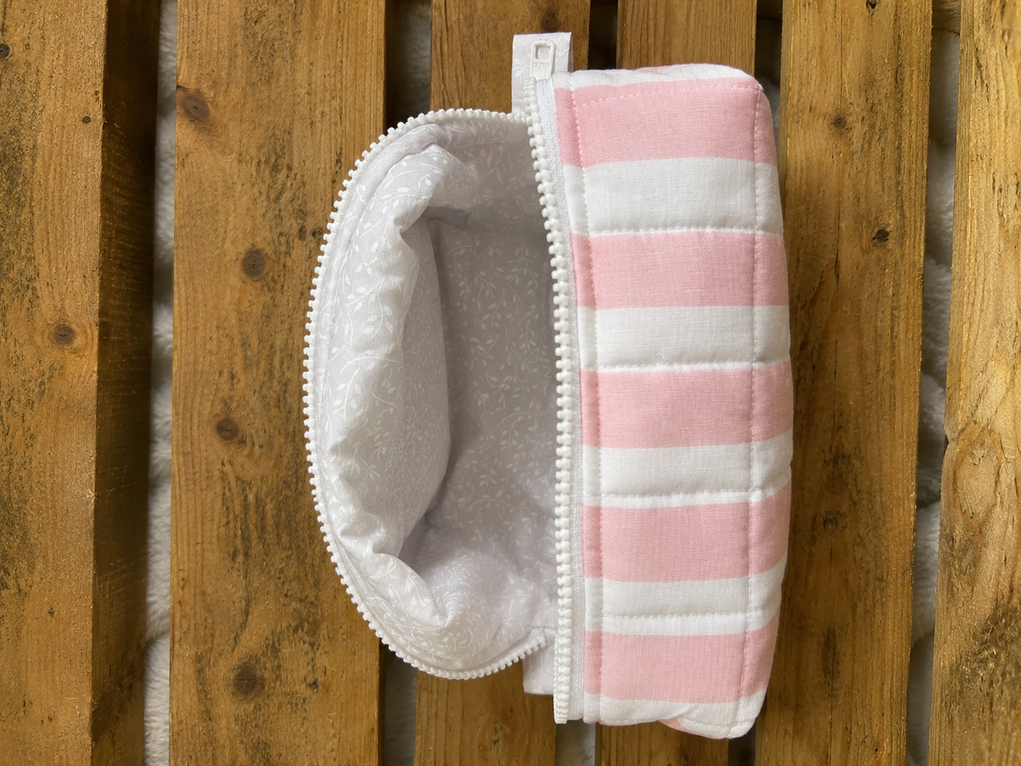 Pink Stripe Boxy Bag