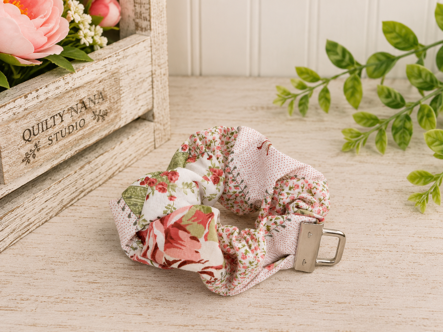 Garden Patch Scrunchie Keychain Wristlet