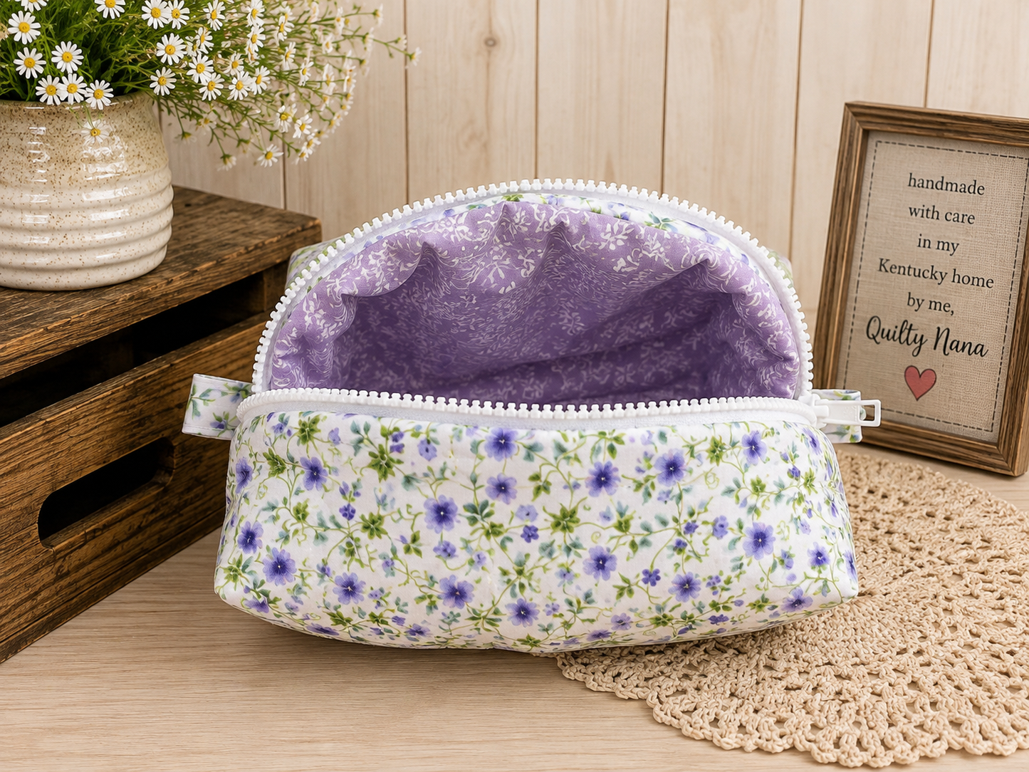 Lavender Meadow Boxy Organizer