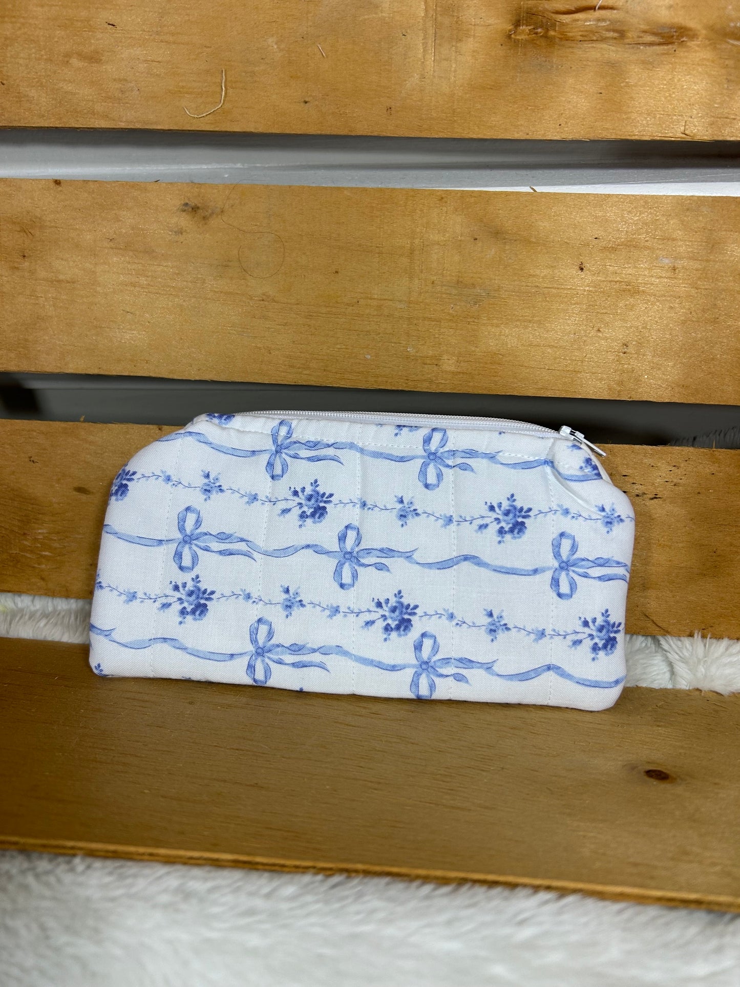 Blue Bows Pencil/Eyeglasses Case