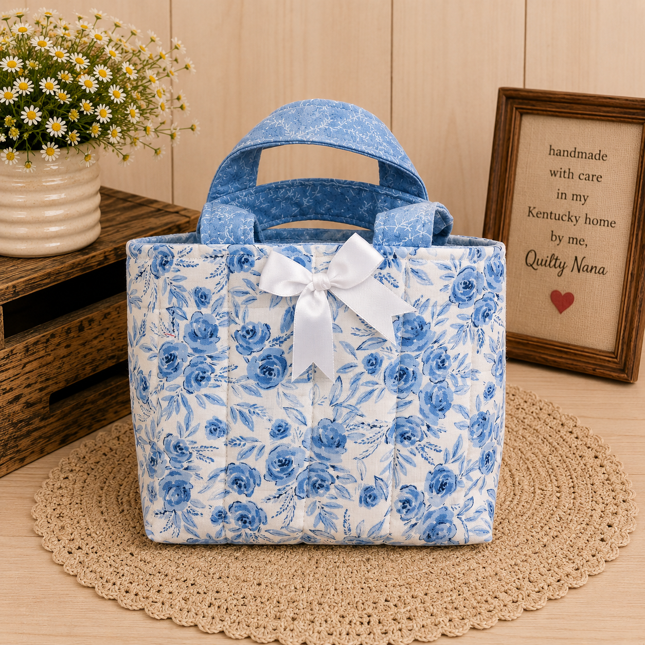Roses Are Blue Bible & Book Tote