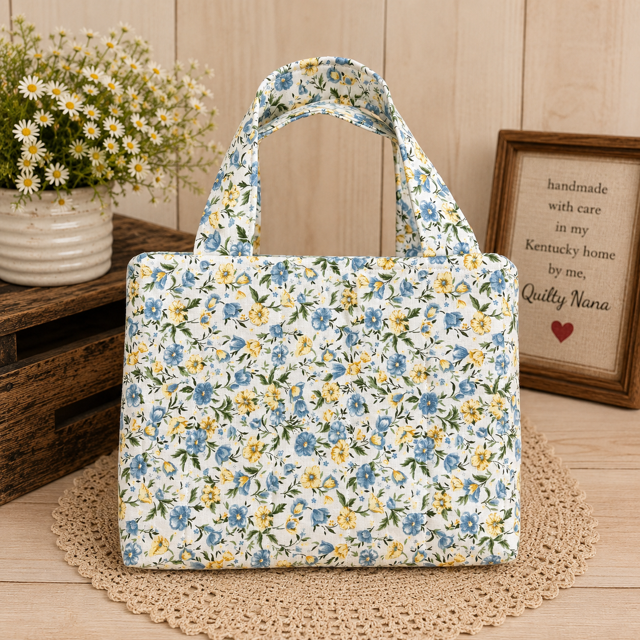Bluegrass Blooms Bible & Book Tote