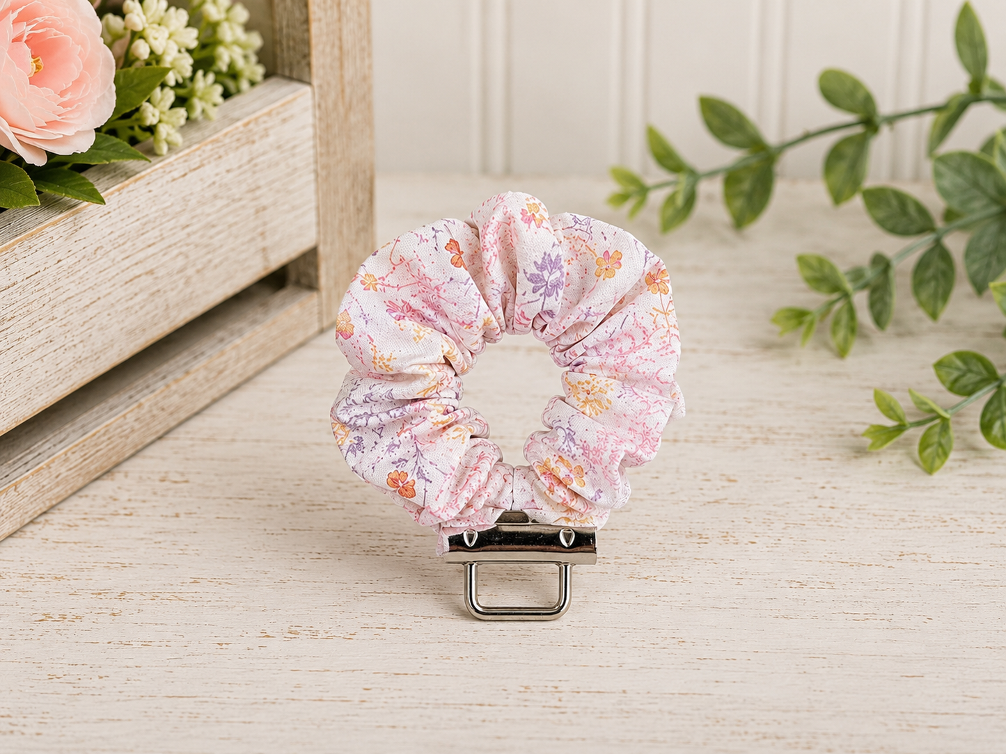 Boho Patch Scrunch Keychain Wristlet
