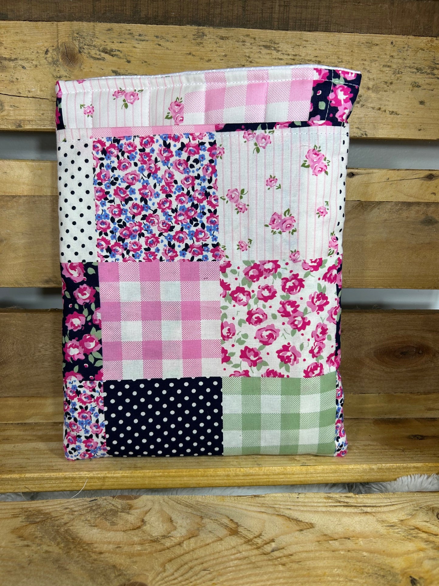 Pink Patchwork Book Sleeve