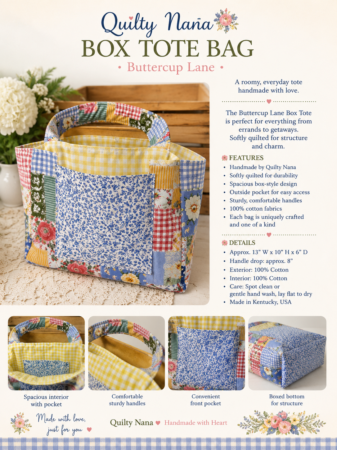 Buttercup Lane Large Tote