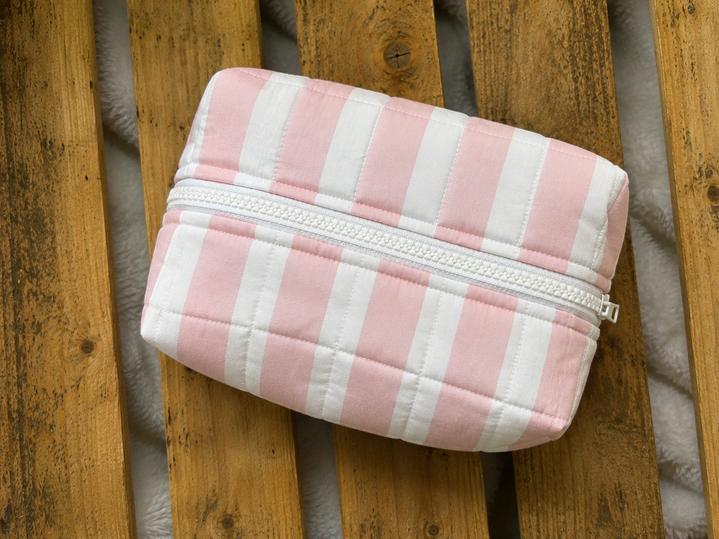 Pink Stripe Boxy Bag