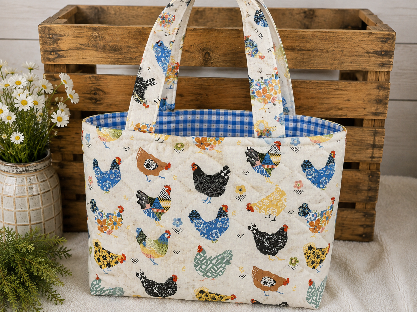 Chicken Charm Tote