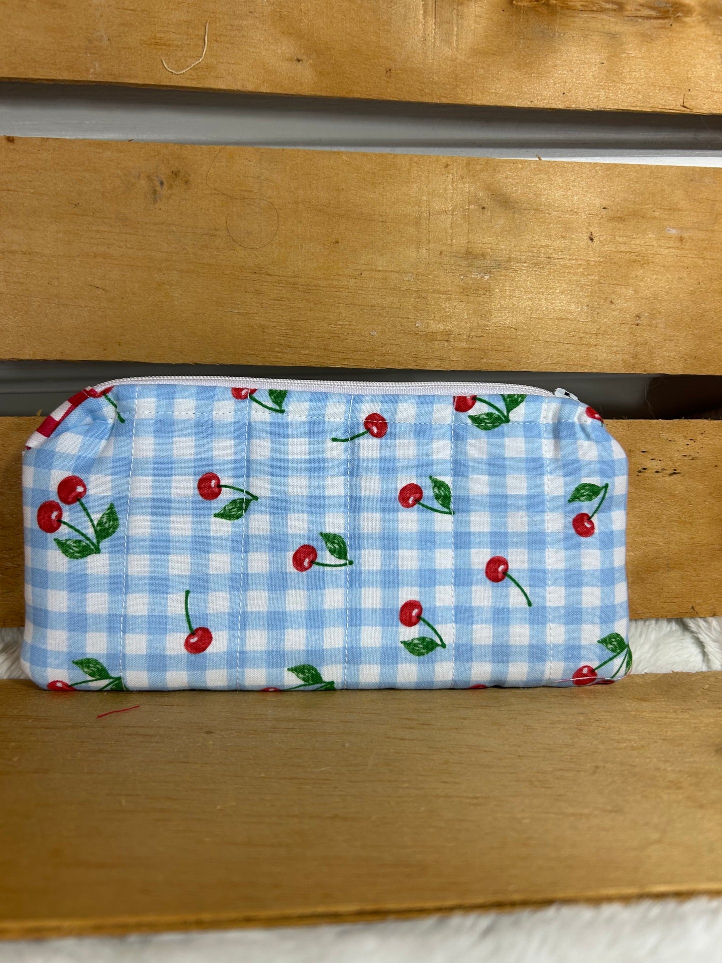 Cherries and Gingham Eyeglasses/Pencil Case