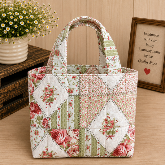 Rose Cottage Patch Bible Tote