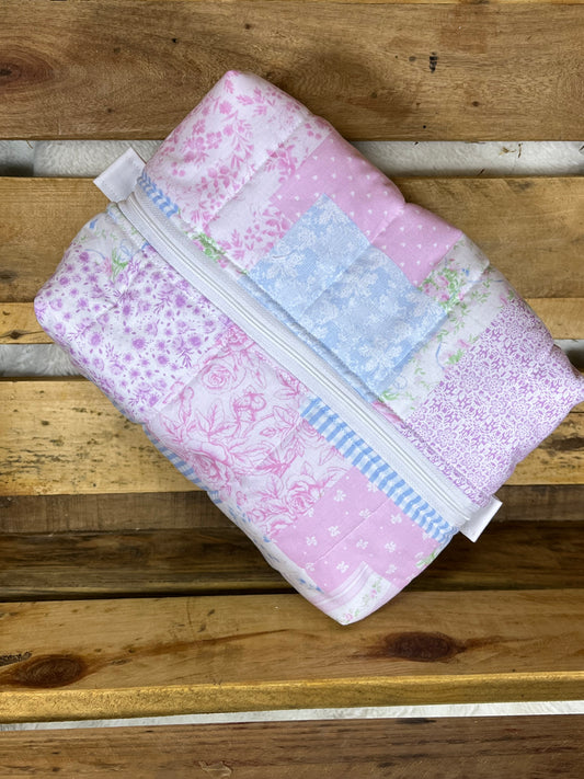 Pastel Patch Boxy Make Up Bag