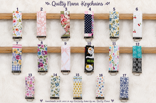 Fabric Wristlet Keychain