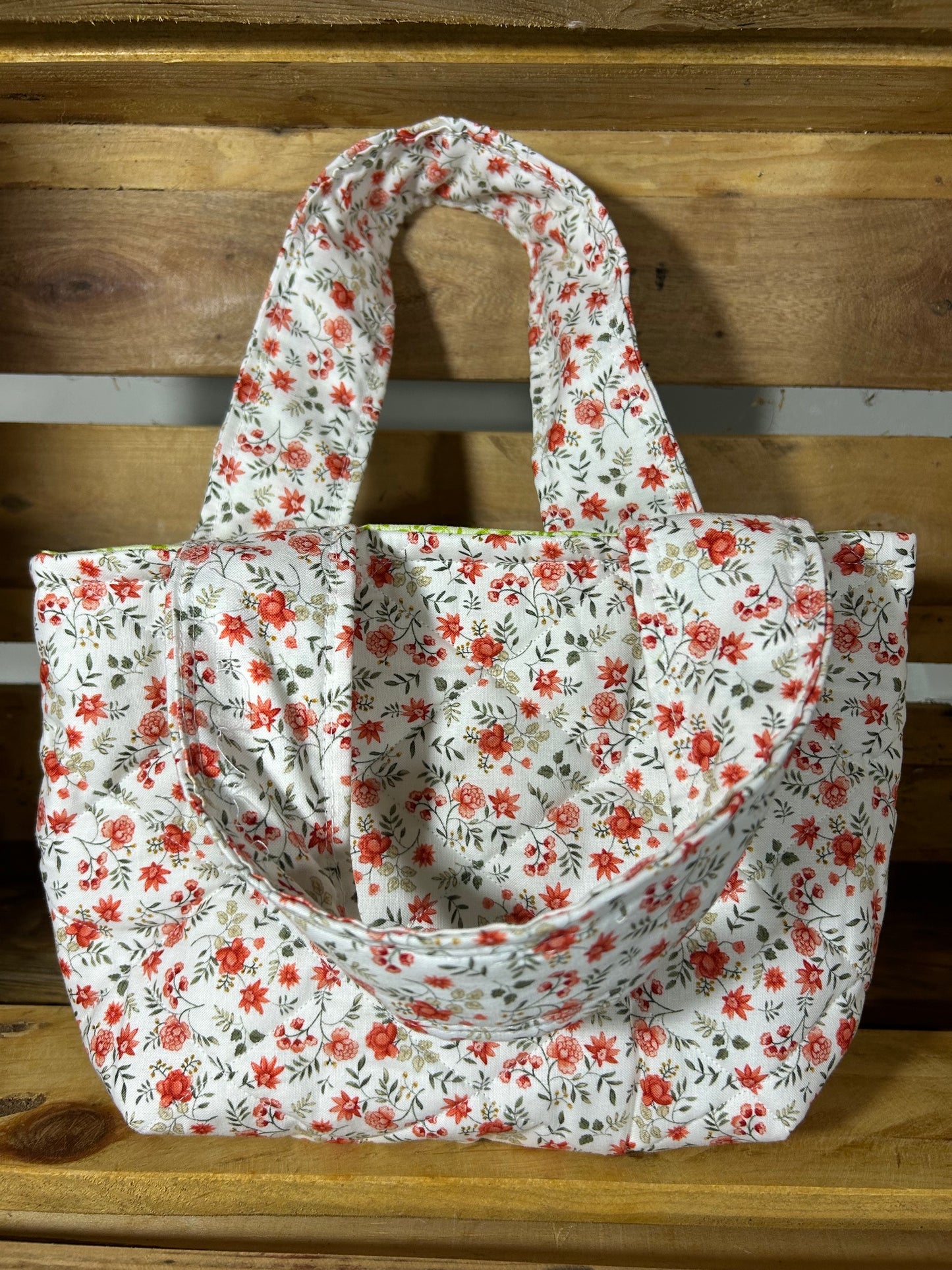 Orange Floral Book/Small Tote