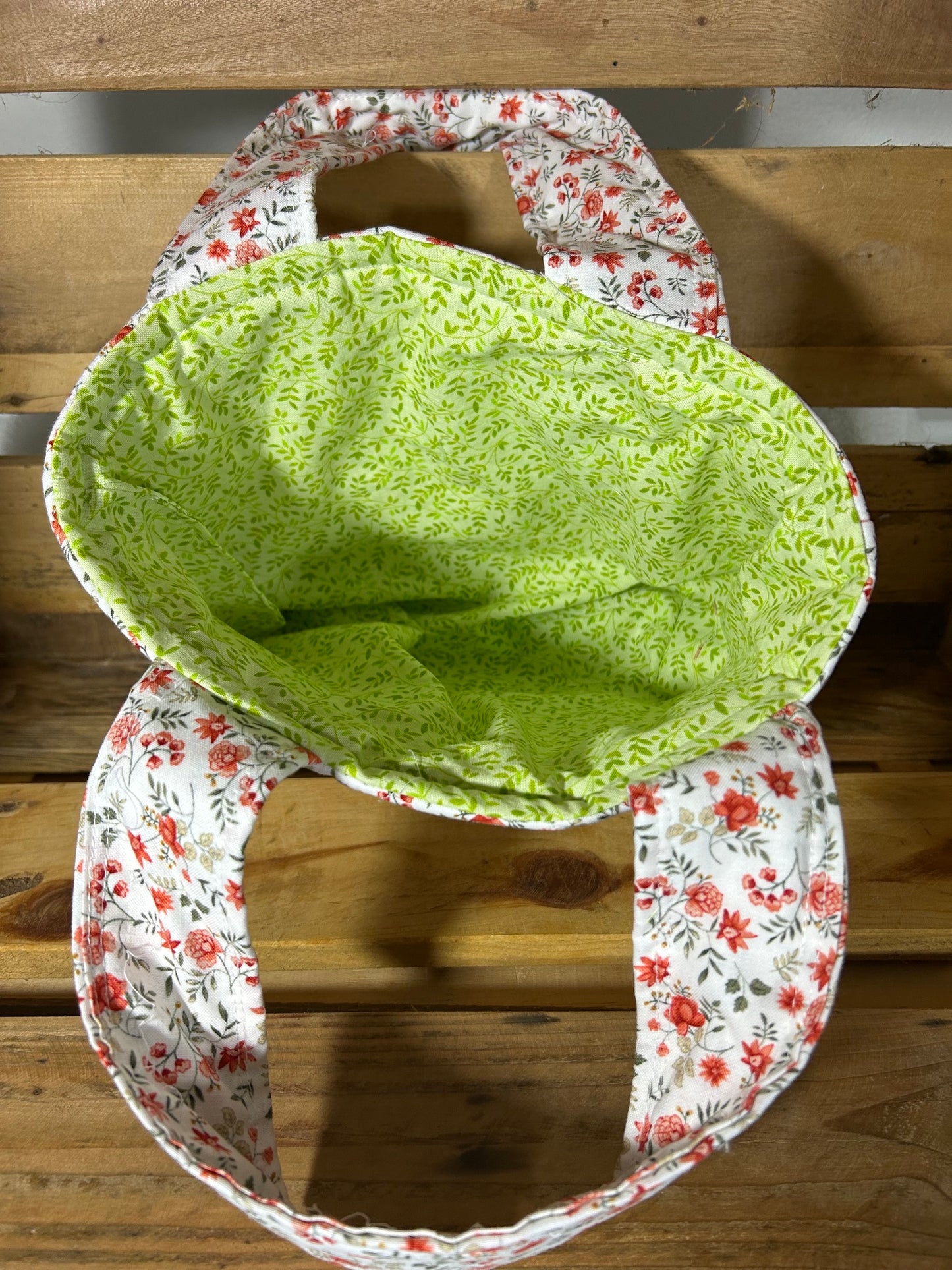 Orange Floral Book/Small Tote