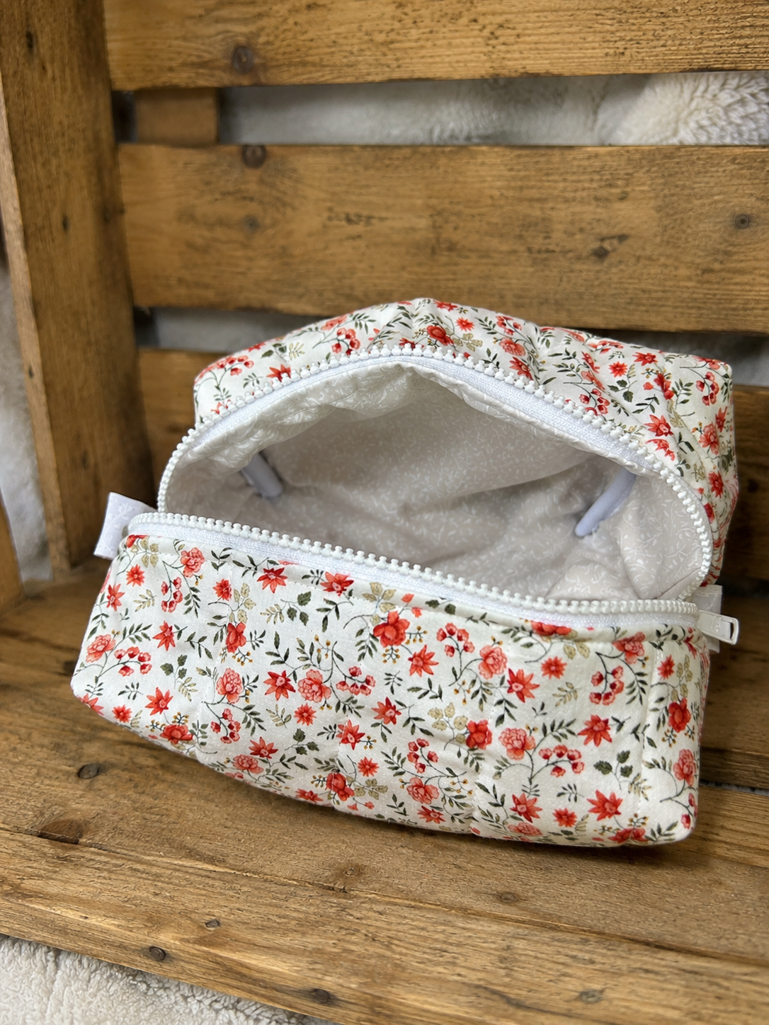 Orange Floral Boxy Bag
