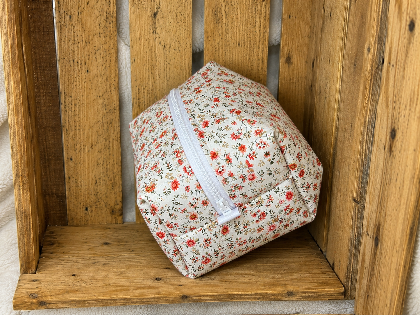 Orange Floral Boxy Bag