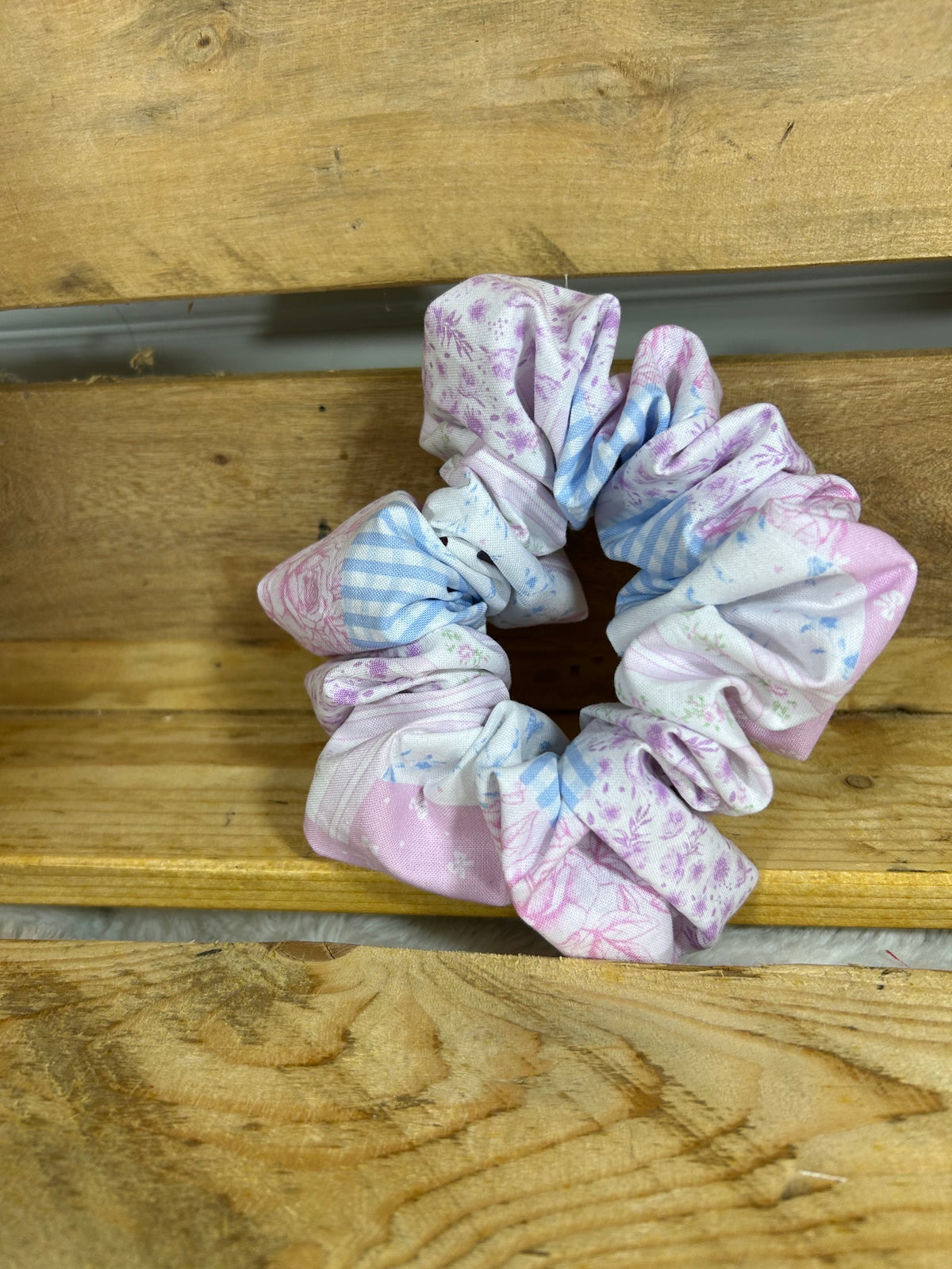 Pastel Patch Hair Scrunchie