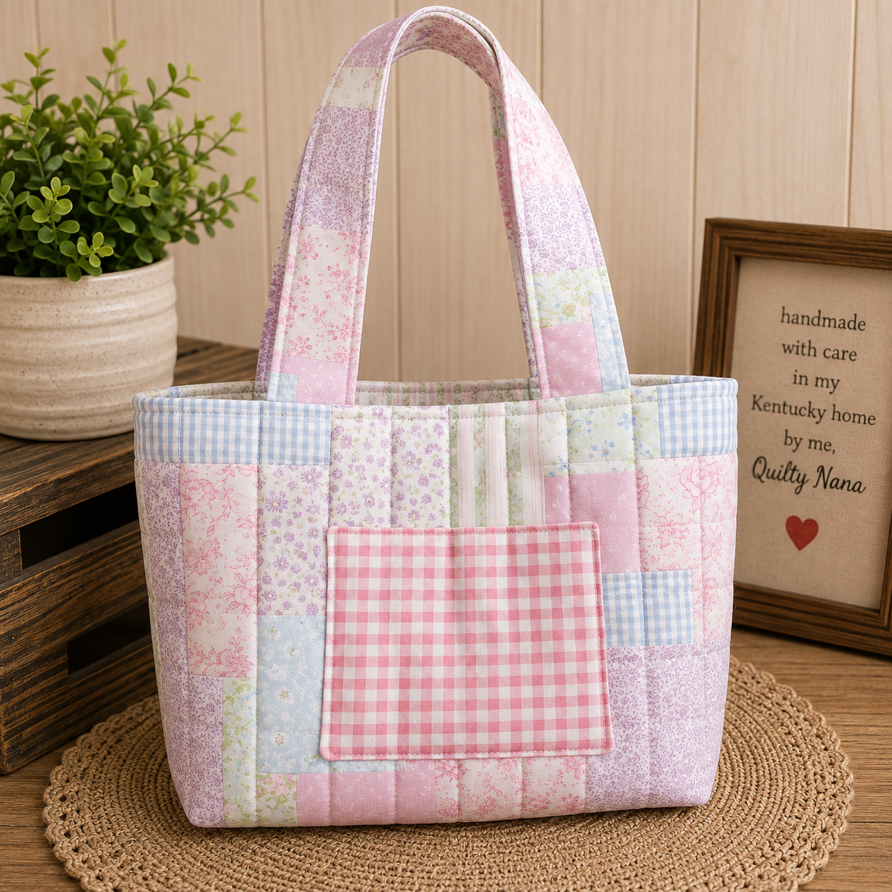 Pastel Patch Large Tote