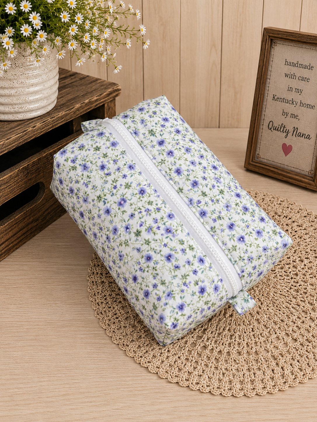 Lavender Meadow Boxy Organizer