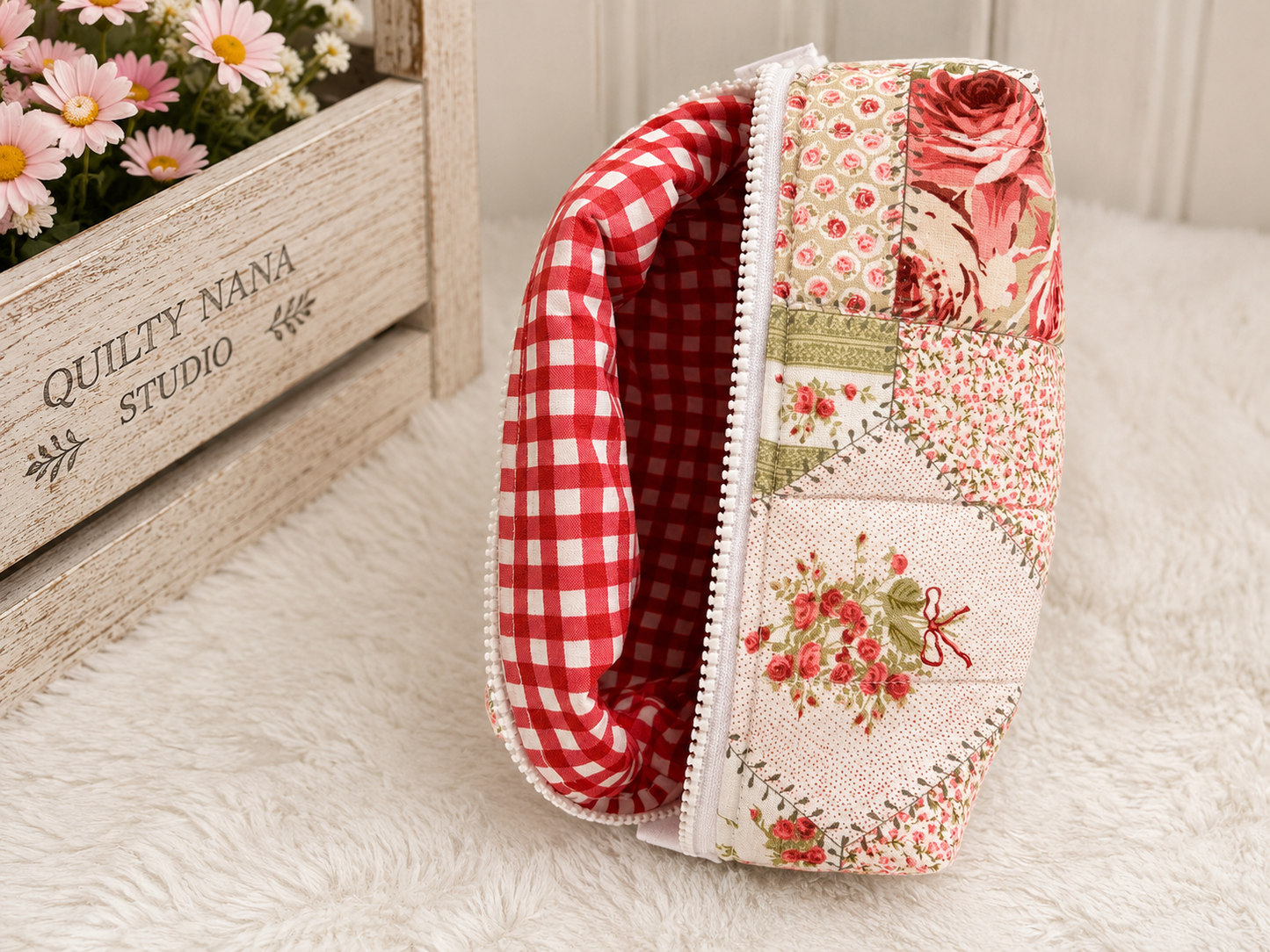 Rose Cottage Patch Boxy Bag