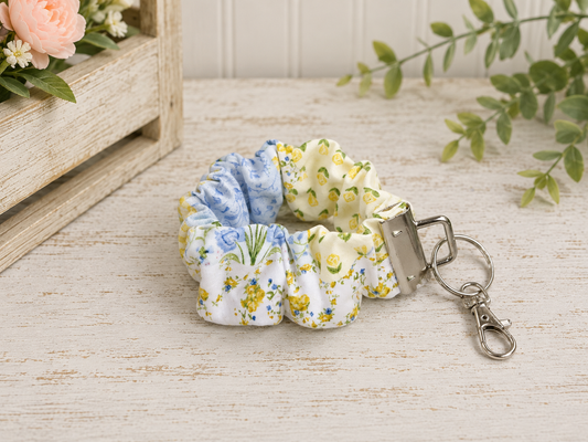 Sunny Meadow Scrunch Keychain Wristlet