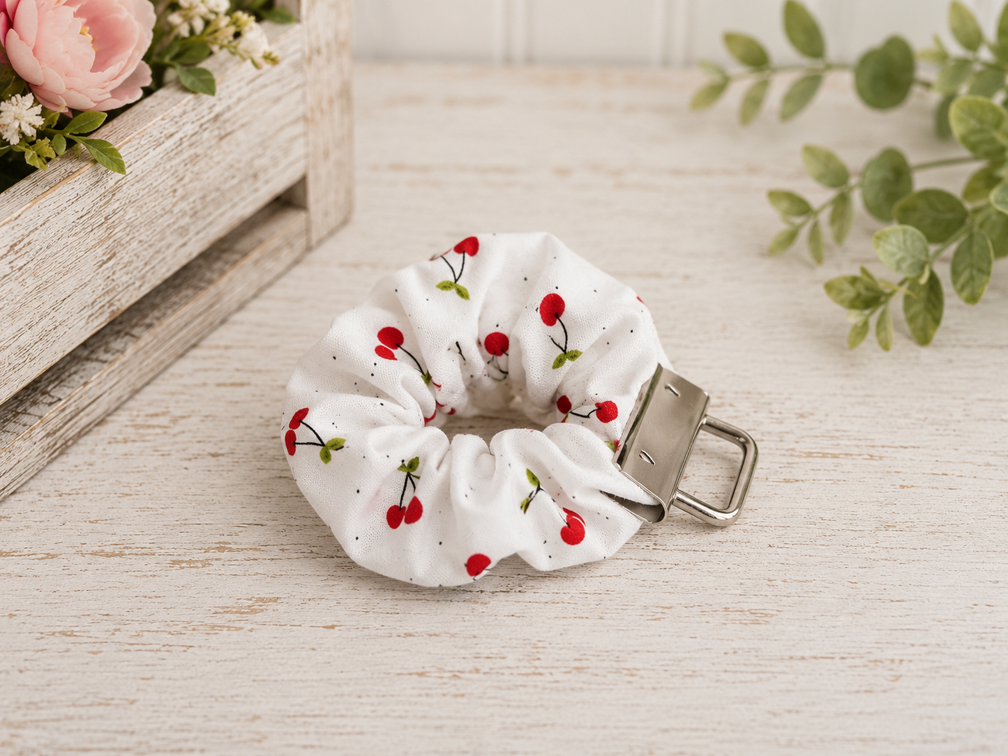 Cherries! Scrunch Keychain Wristlet