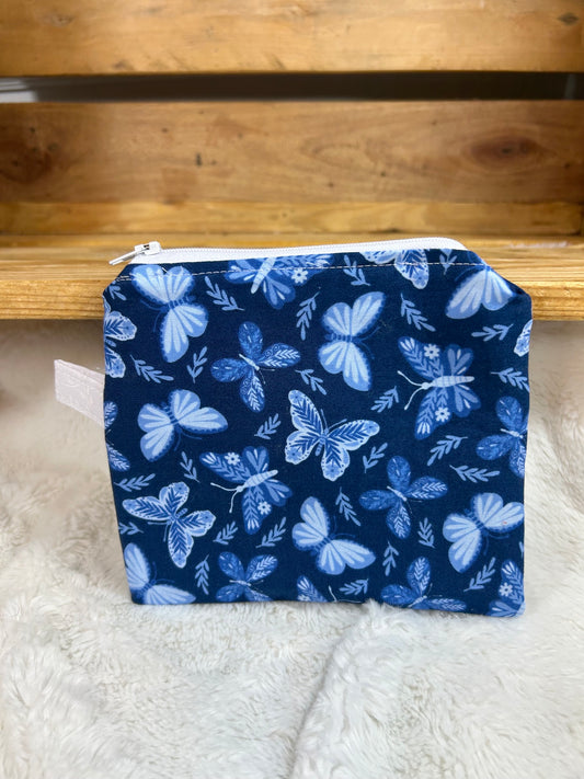 Butterflies in Blue Wristlet Wallet